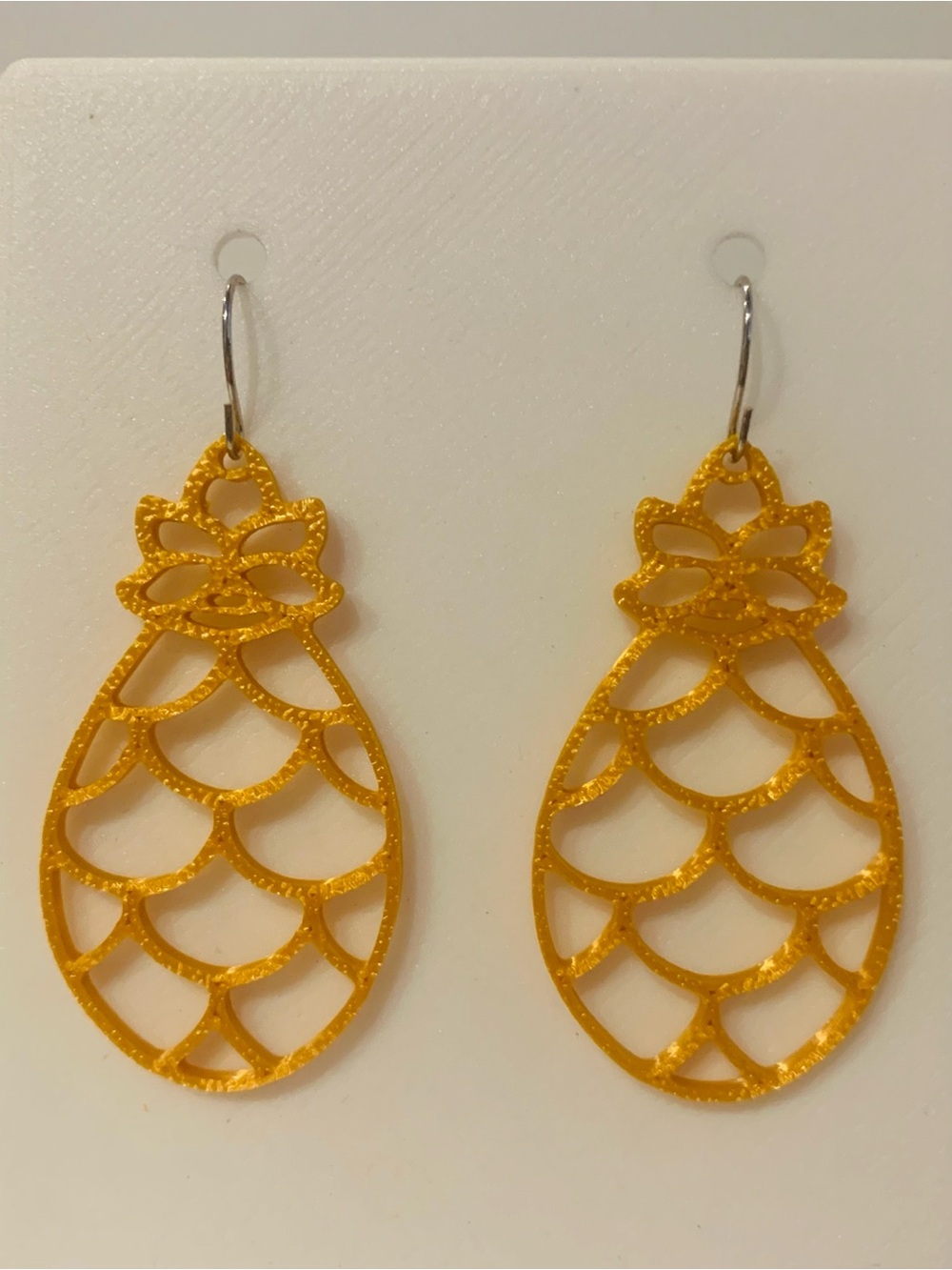 Gold Pineapple Filigree Drop Earrings - Women Jewelry
